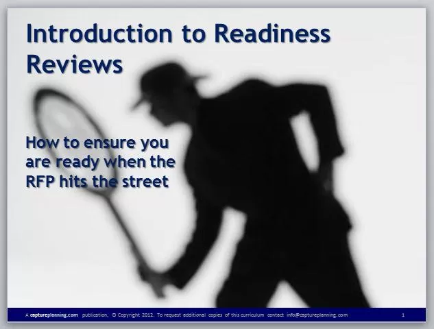 Introduction to Readiness Reviews Presentation