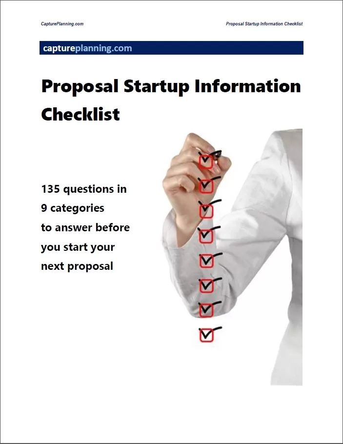 Proposal Startup Information Checklist