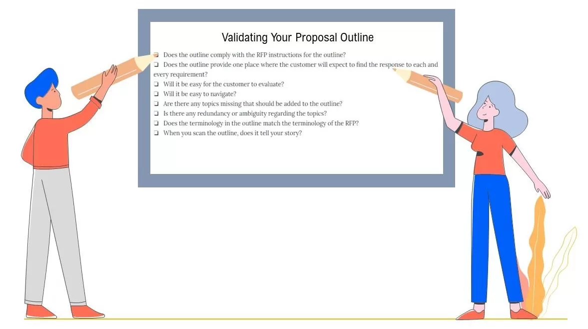 Checklist for validating your proposal outline